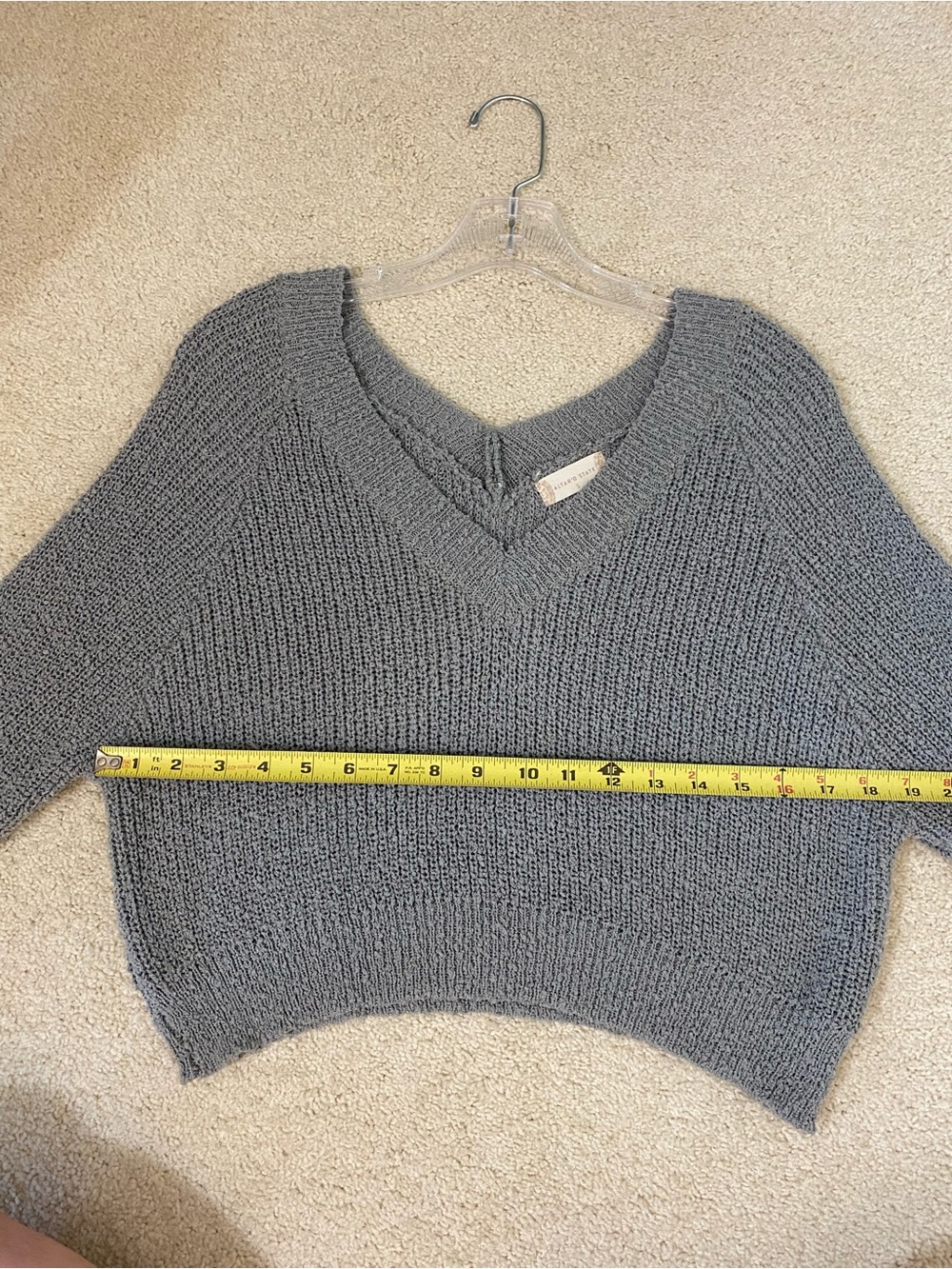 Altar’d State Sage Green V-Neck Women's Sweater - Lightweight Knit Size S - Picture 3 of 8